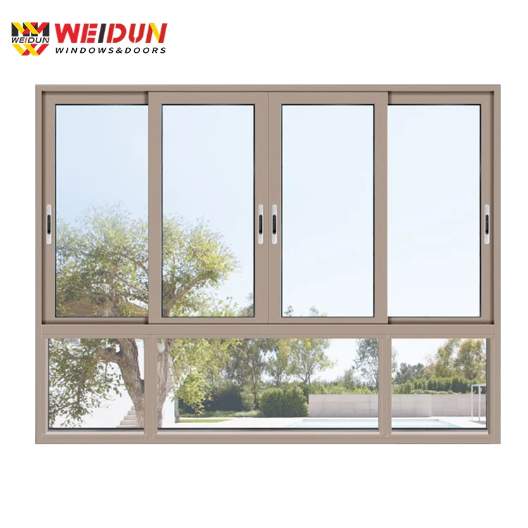 Weidun  manufacturers Aluminum Double Tempered Glass Sliding Doors High Quality Energy Efficient sliding windows