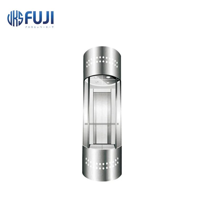 China Made Excellent Quality Vvvf Control Home Elevator 2 Floor Mini Elevator For Panoramic Glass Elevator Lift