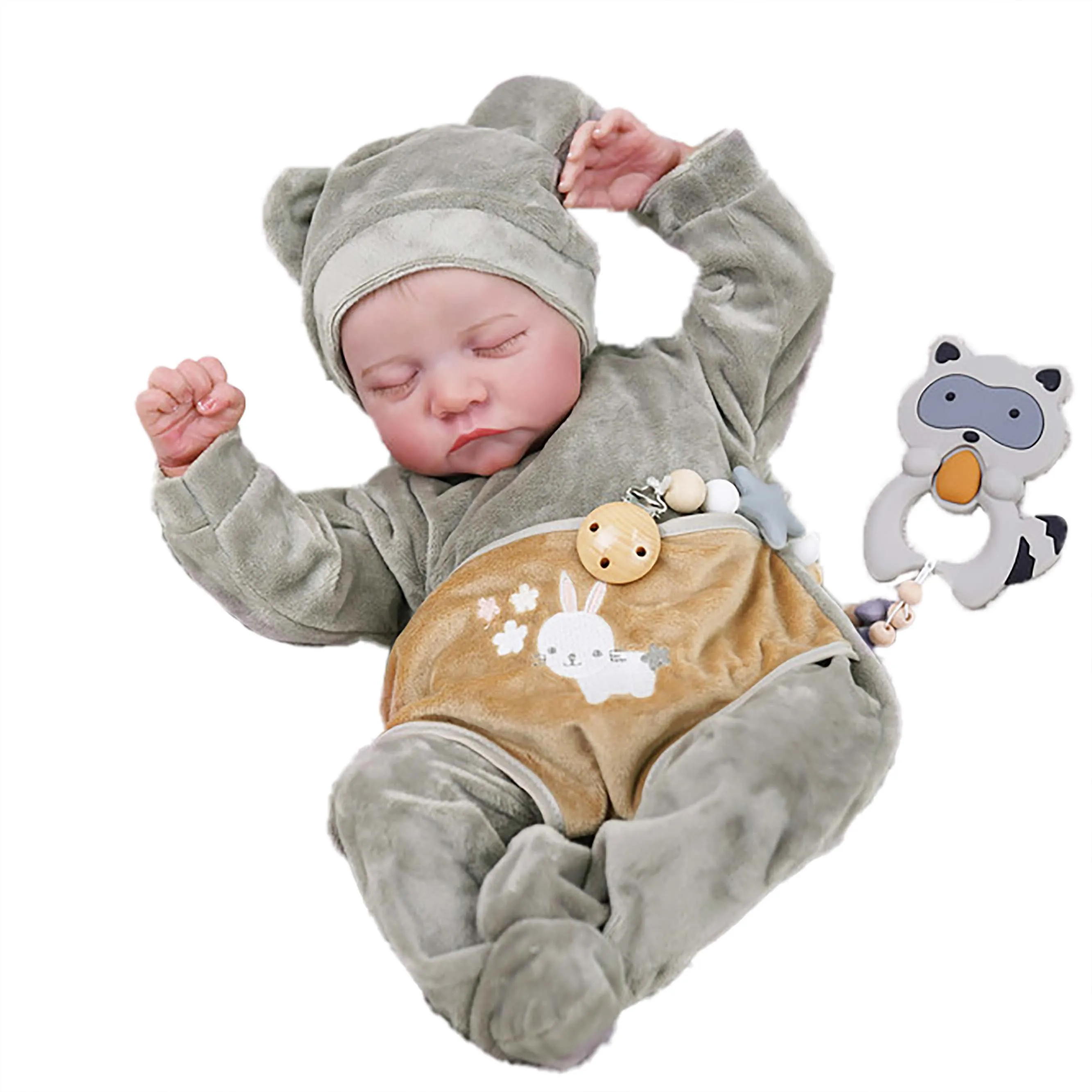18 inch Lifelike Full Body Silicone Reborn Dolls Toys Soft Vinyl Bebe Reborn Toddler Baby Doll Newborn Baby Kids Gift