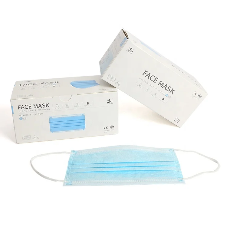 DaoQi CE White List Approved Manufacture Tyeiir Medical 3ply Disposable Melt Blown Non-woven Mouth Protection Face Mask Supplier