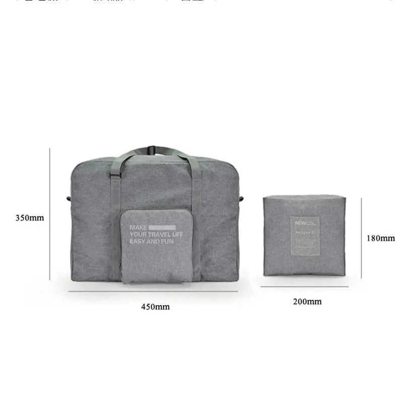 Large Capacity Waterproof Oxford Expandable Lightweight Folding Luggage Bag Suitcases Foldable Travel Duffel Bag