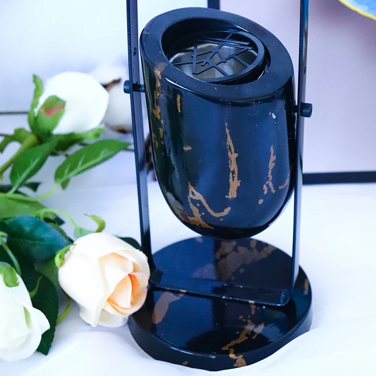 natural marble retro Spherical Incense Stove arabic bakhoor oud burner Round Sink Stone terrazzo incense burner