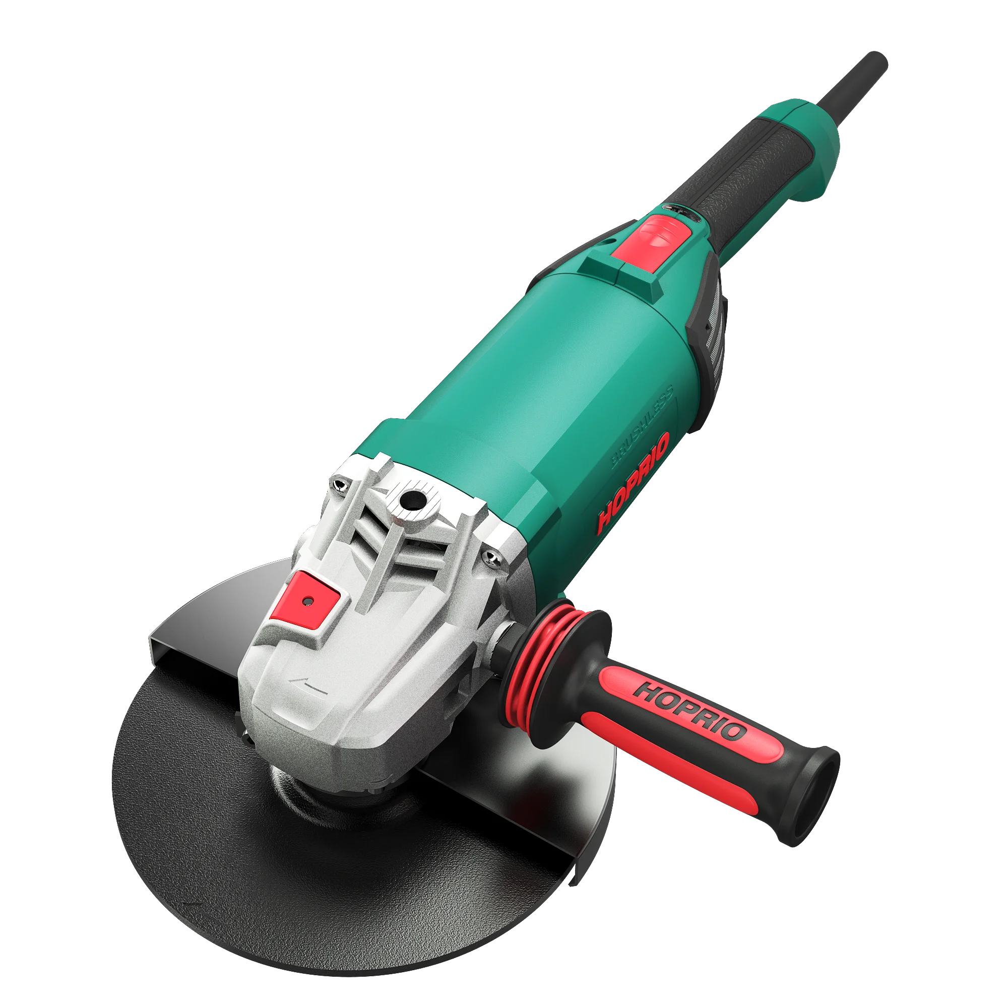 HOPRIO 230MM 2000W High Power Corded Brushless Angle Grinder  for industrial with brushless motor