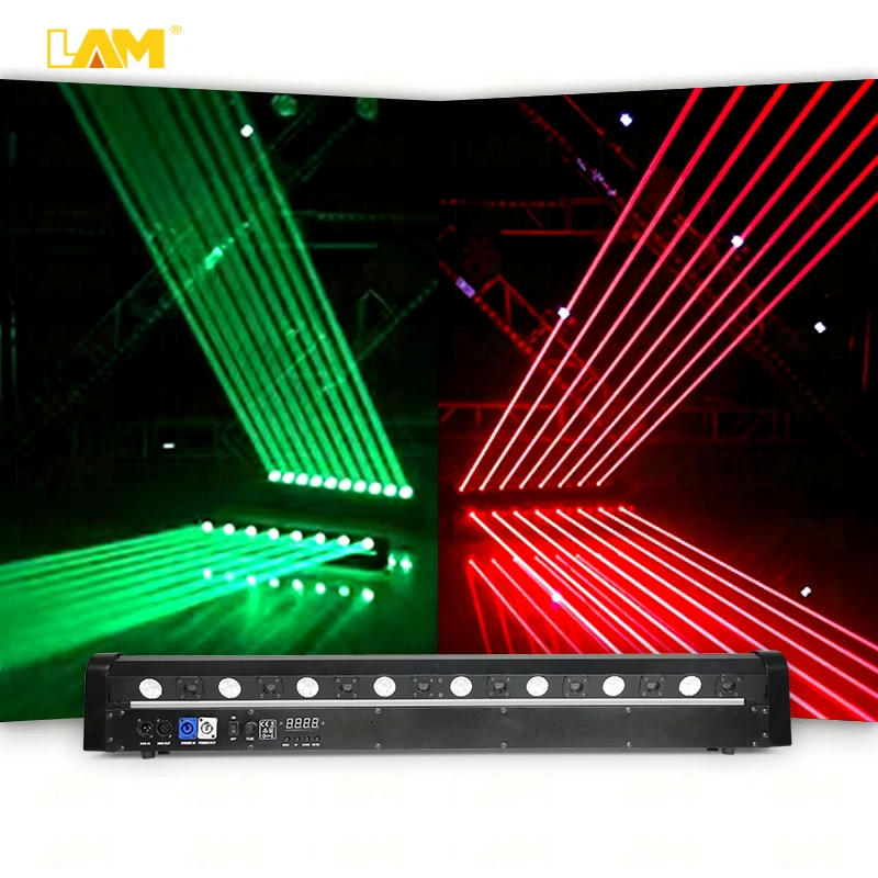 LAM 8 Eyes Laser 8 Beam Moving Head Lights RGB Color 8+8 Laser Beam Bar Moving Head Light for Night Club Disco