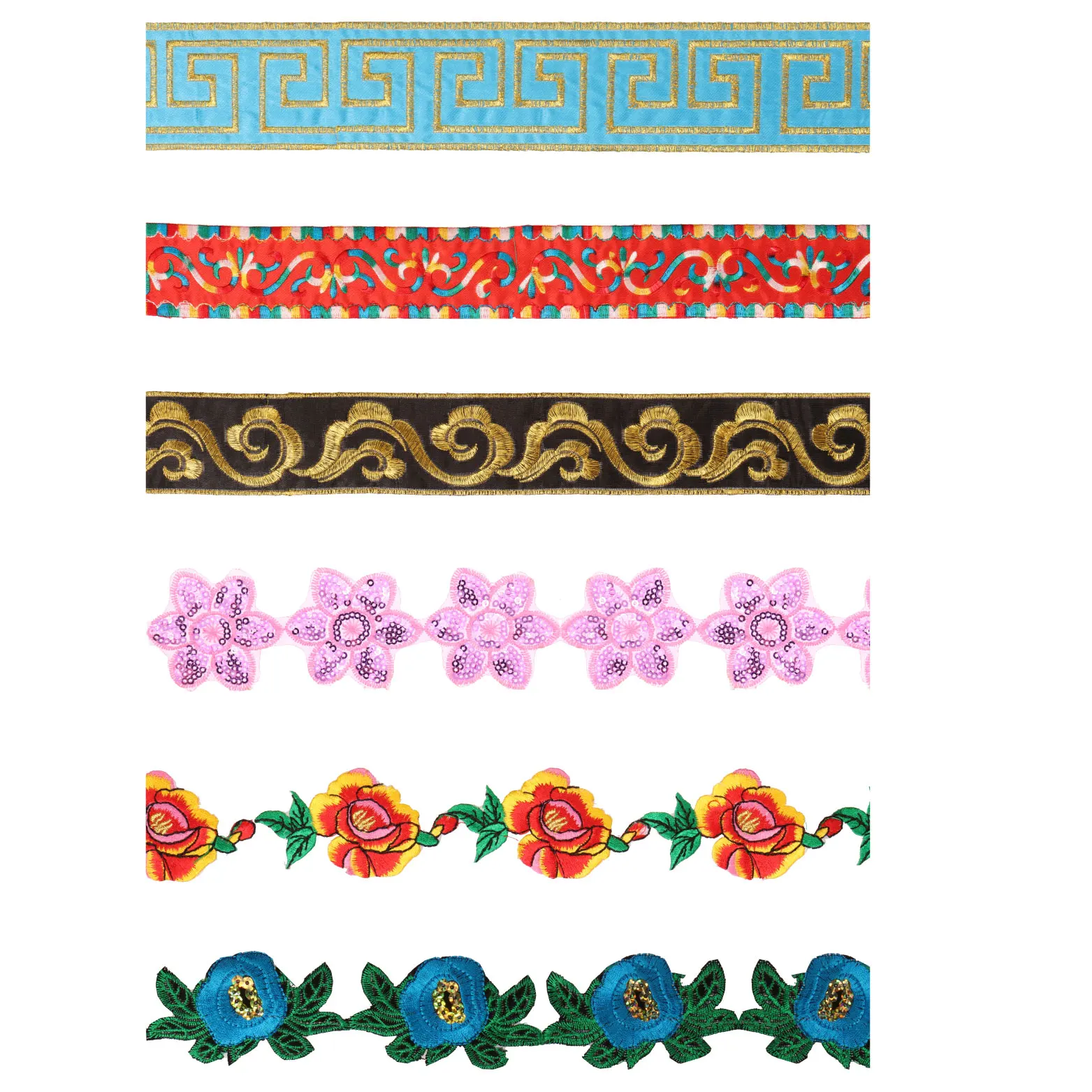 Didamao Trenzado Jacquard Ribbon Trimming Custom Embroidery Braided Lace Trim