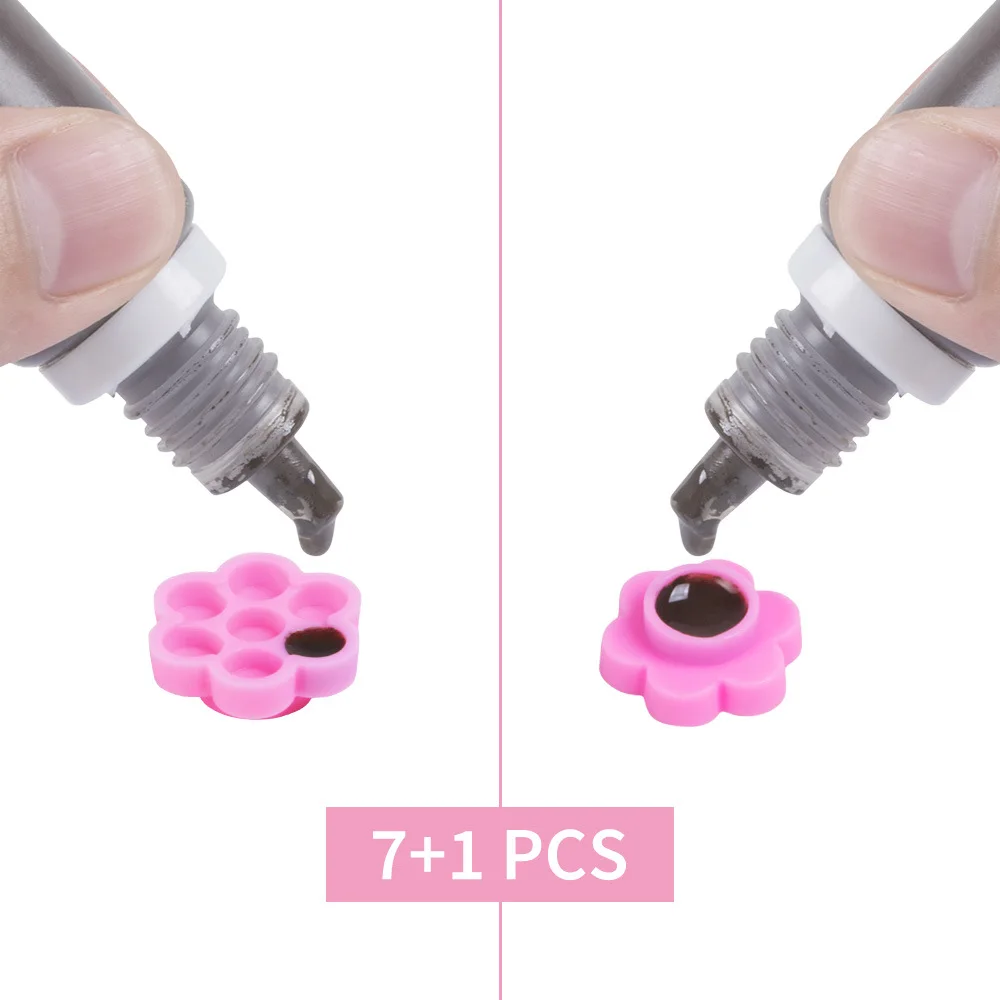 Jaunty Sky 100 PCS Lash Glue Cups Holder for Volume Lashes Fan Glue Holders for Eyelash Extensions Flower Lash Glue Cups