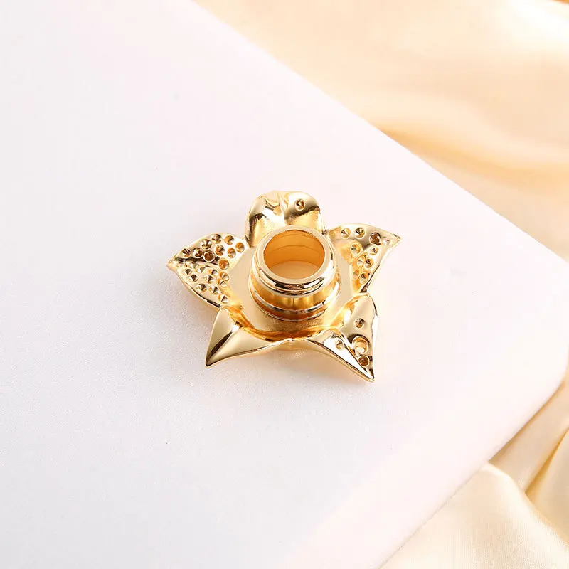 Luxury Manufacturer Metal Perfumed Zamac Flower Perfume Bottle Caps Zinc Alloy Perfume Lids Covers