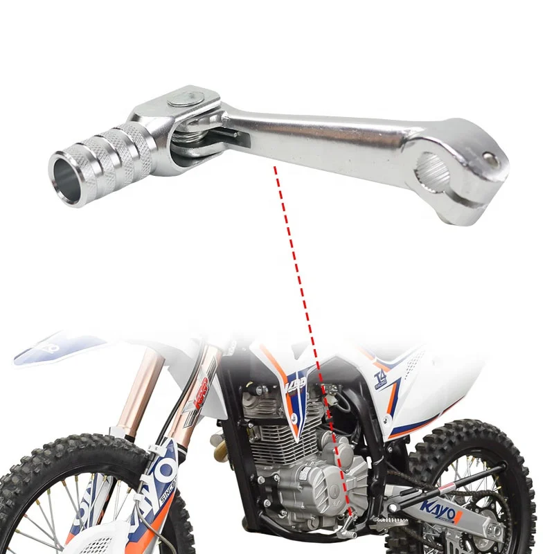 LING QI Motorcycle Clutch Lever Shift Lever Rod CNC Folding Gear Lever For Kayo T2 T4 Dirt Pit Bike Moped Scooter