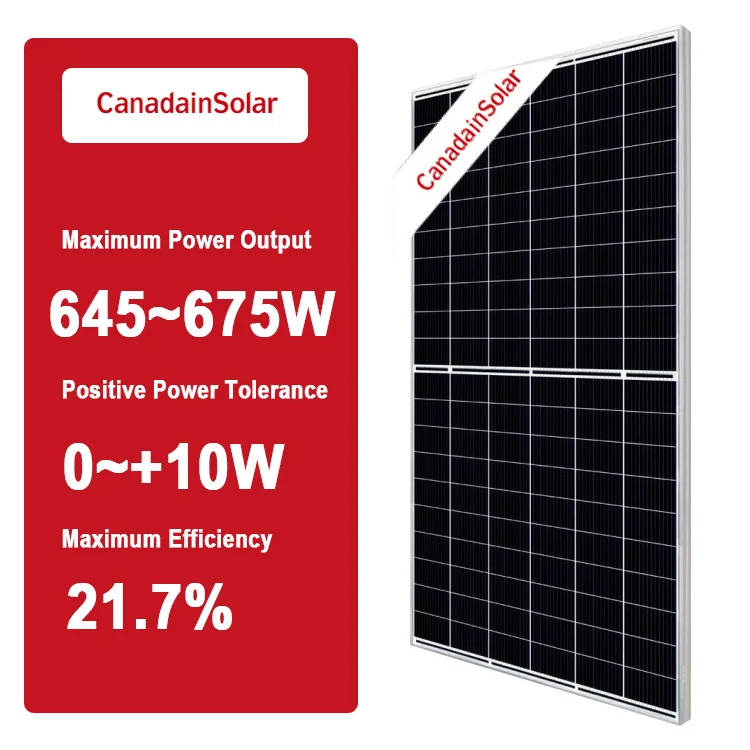 Canadain Solar Panel HiKu7 Mono PERC 645-675W 645W 650W 655W 660W 665W 670W 675W Canadain PV Panel