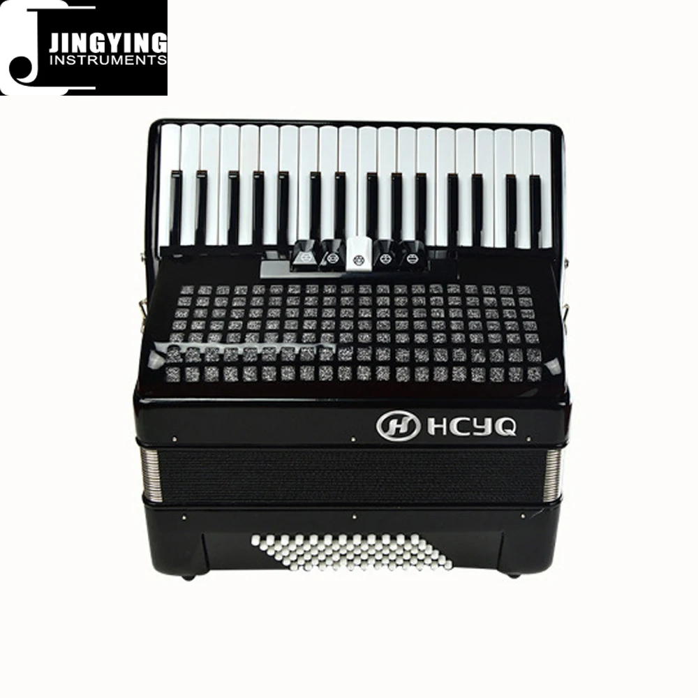 2024 Jingying Music Accordion,Keyboard Style Korean Pine Material 34 Key 72-bass 5 Switches Professional Performance Accordion