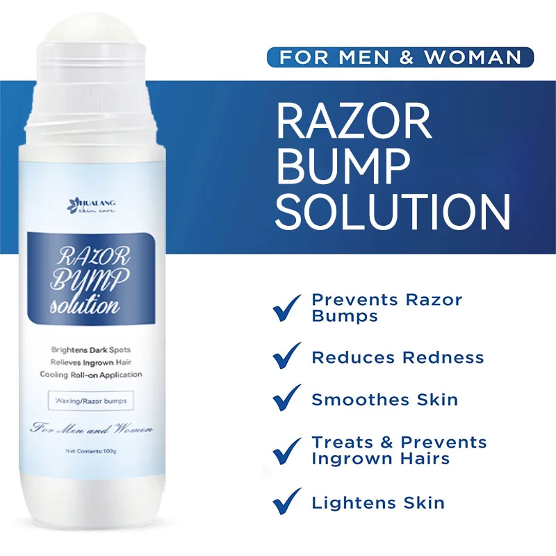 Aftershave Razor Bumps Treatment Solution Serum for Reduce Skin Irritation Calm Razor Burn