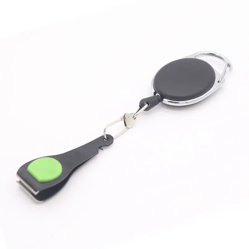 Wholesale Custom Logo Multi-Function Portable Stainless Steel Fly Fishing Gear Line Cutter Extendable Badge Reel Holder
