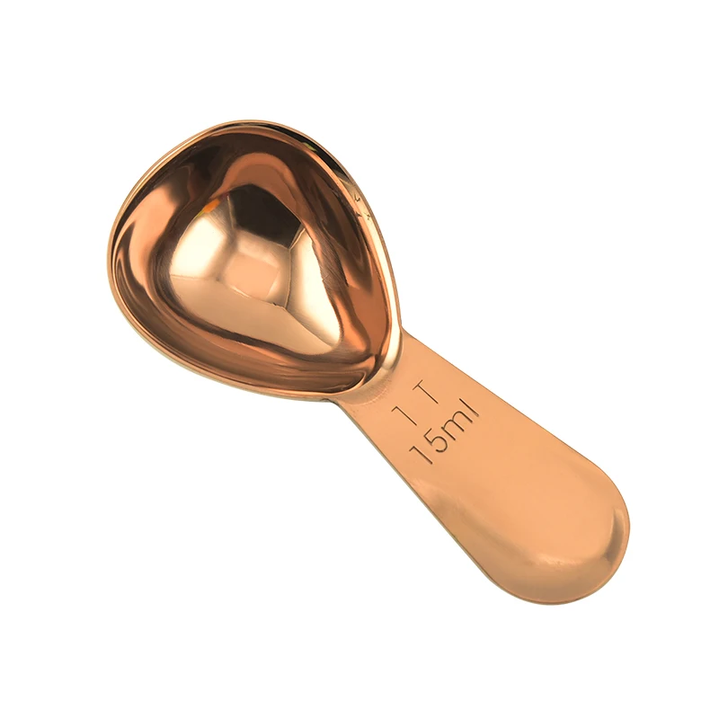 15ml 30ml Rose Gold Plating Stainless Steel Measuring Spoons Thicken Chrome Plated Baking Accessories Measuring Cup
