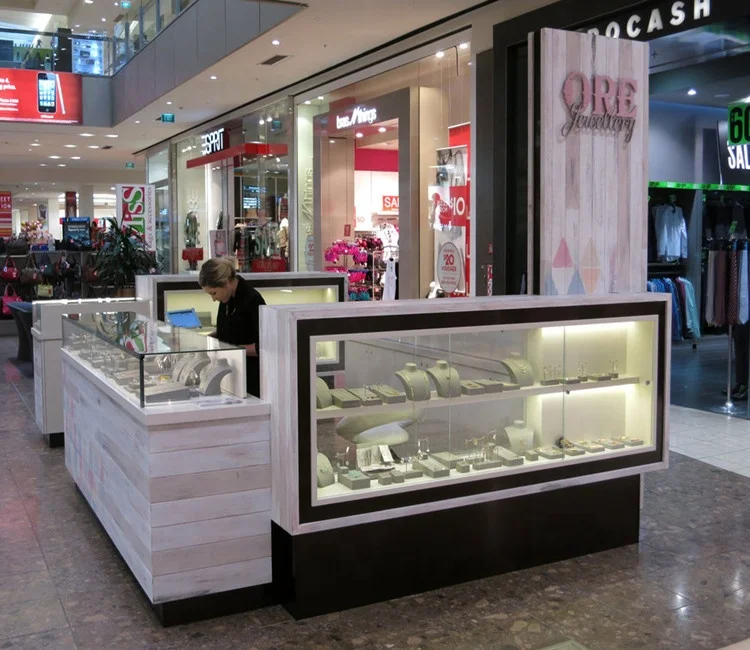 8 * 12ft американский стиль mall ювелирный киоск для горячей продажи украшений дисплей счетчика
