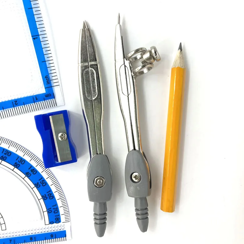 Best Selling 9pcs Super Marshal Metal Math Mathematical Instrument Set For Grade Students Super Marshal Set