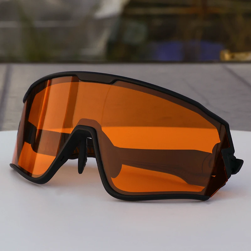 HUBO 505 photochromic sunglasses cycling sports glasses 5 interchangeable lens with strap custom riding glasses bicycle