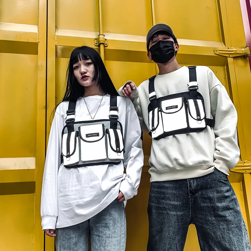 Running Backpack Vest Cell Phone and 3M Reflective Vest Pack for Jogging Cycling Fits universal phone Tactical chest bag