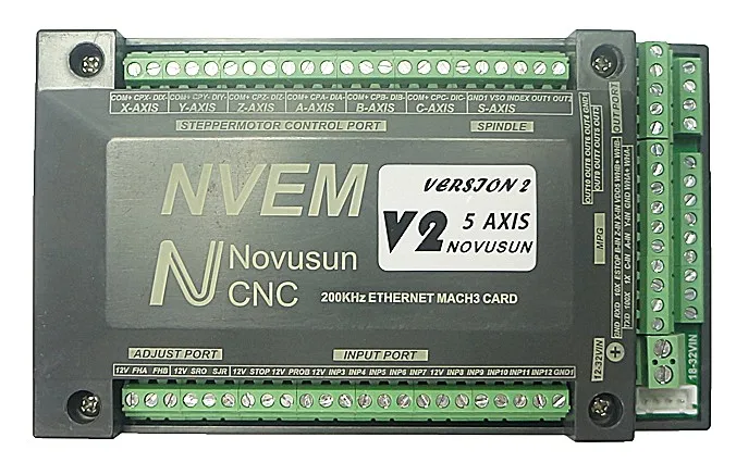 Плата управления NVEM Mach3, порт Ethernet 200 кГц для маршрутизатора с ЧПУ 3 4 5 6 осей