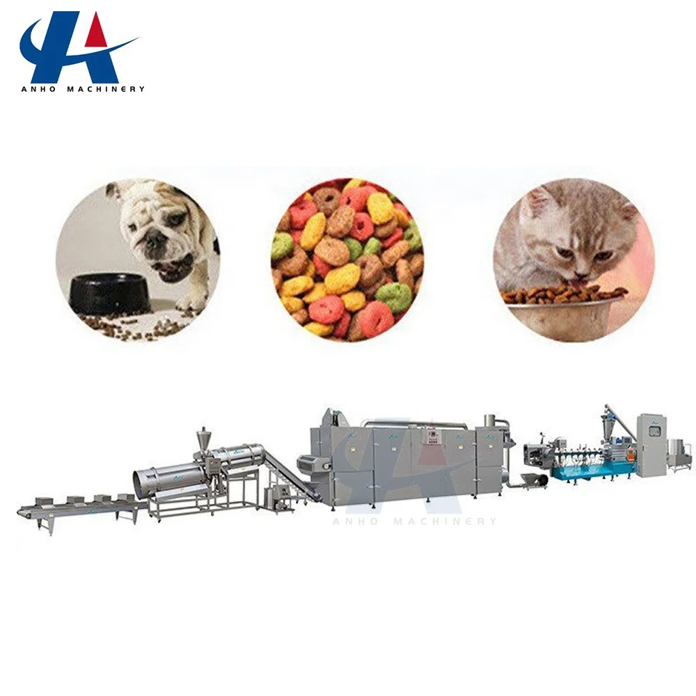 High protein content dry dog pet food extrusion line mixer cooler dryer and extruder manufacturer