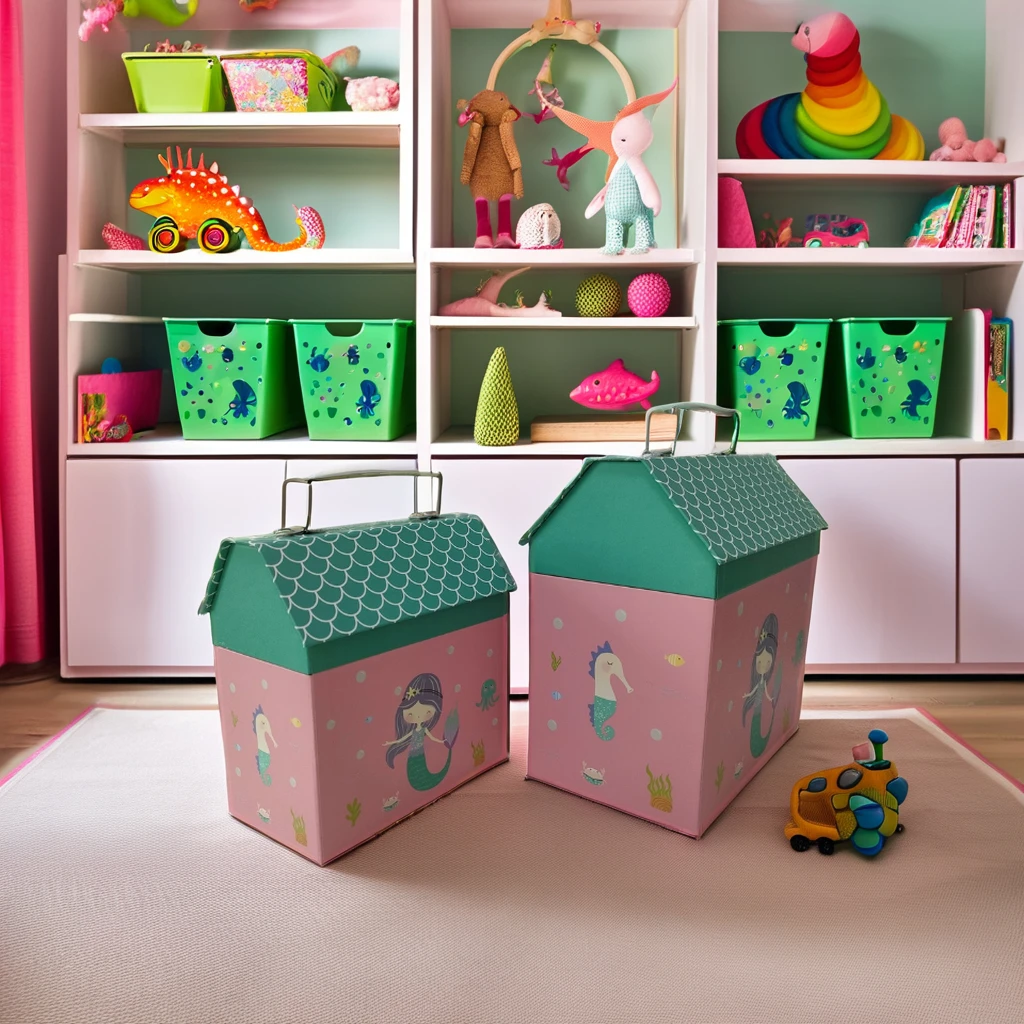 Картонный дом чемодан коробка