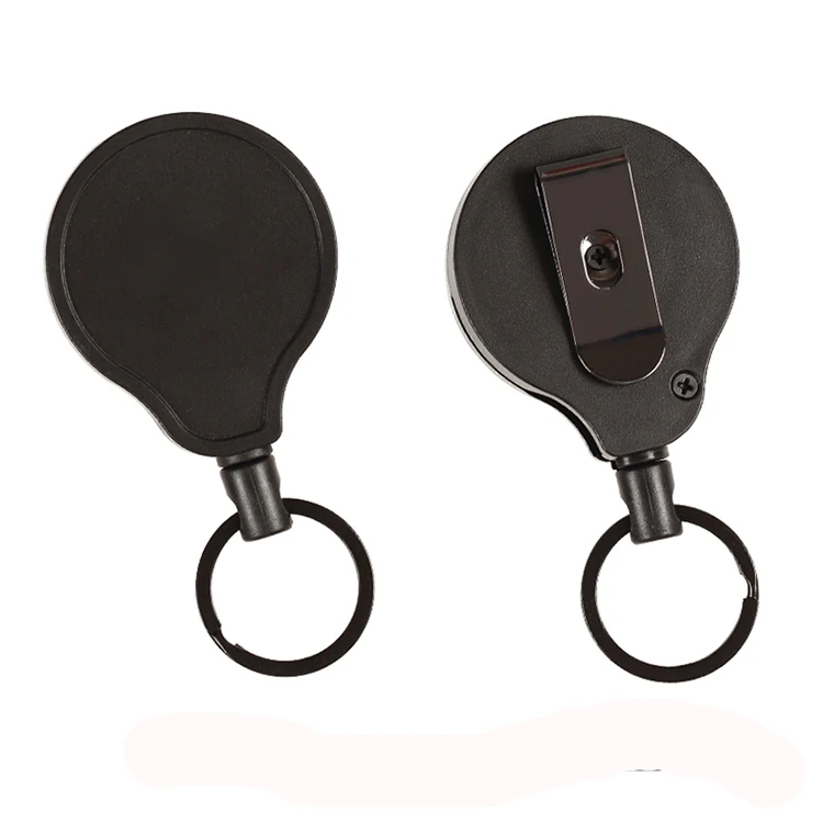 Катушка для бейджа карабин выдвижная прочная стальная катушка брелок ключей удостоверения личности рыболовная