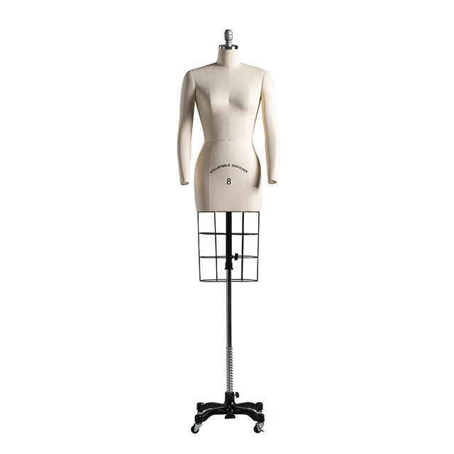 Customized Adjustable Tailor Mannequin Tailor Manufacturers female Cheap Tailoring Half Body Mannequin With Wheels