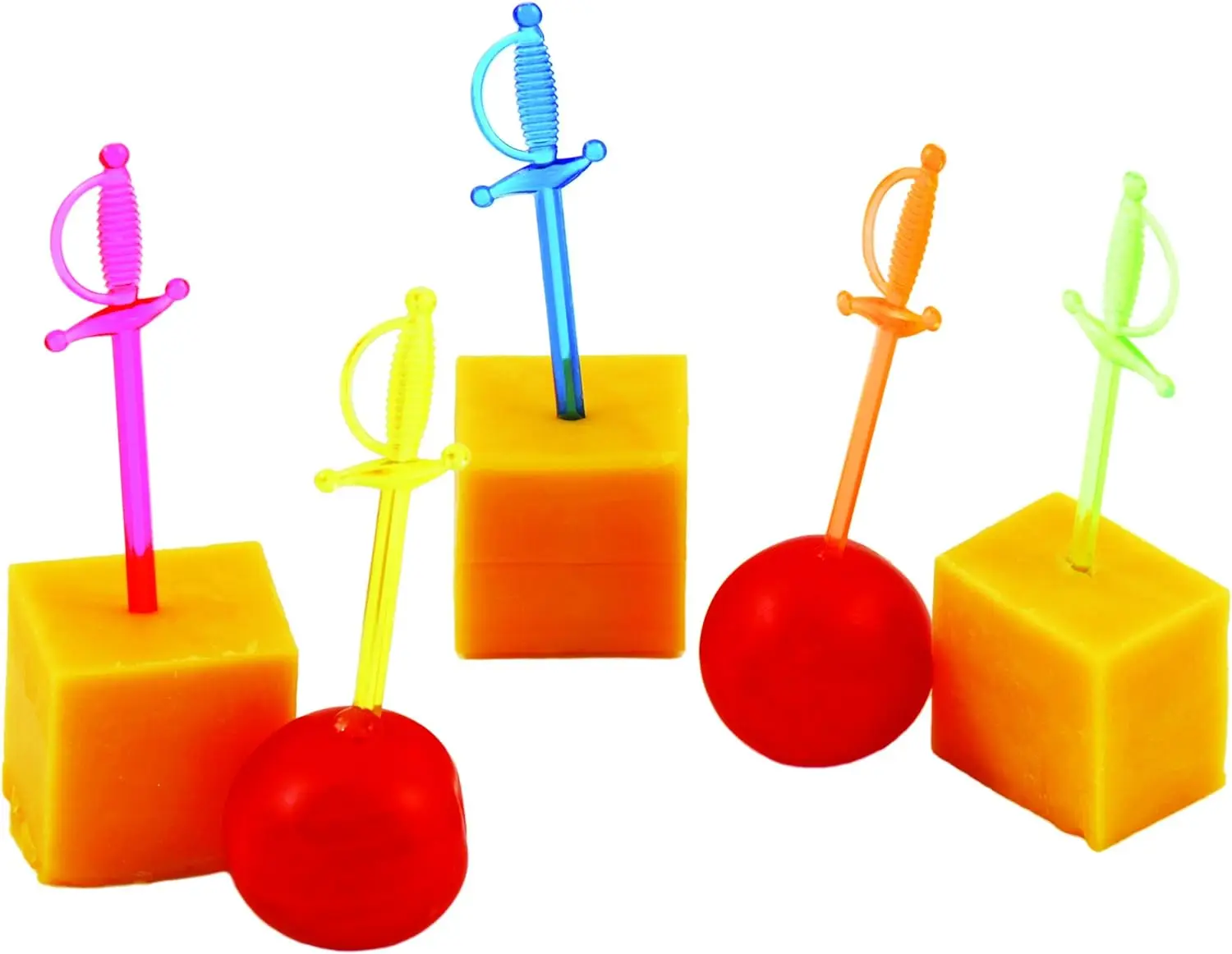 Party Supplies  Multi-color Appetizer Picks Food-Safe Plastic Mini Fruit Sword Toothpicks
