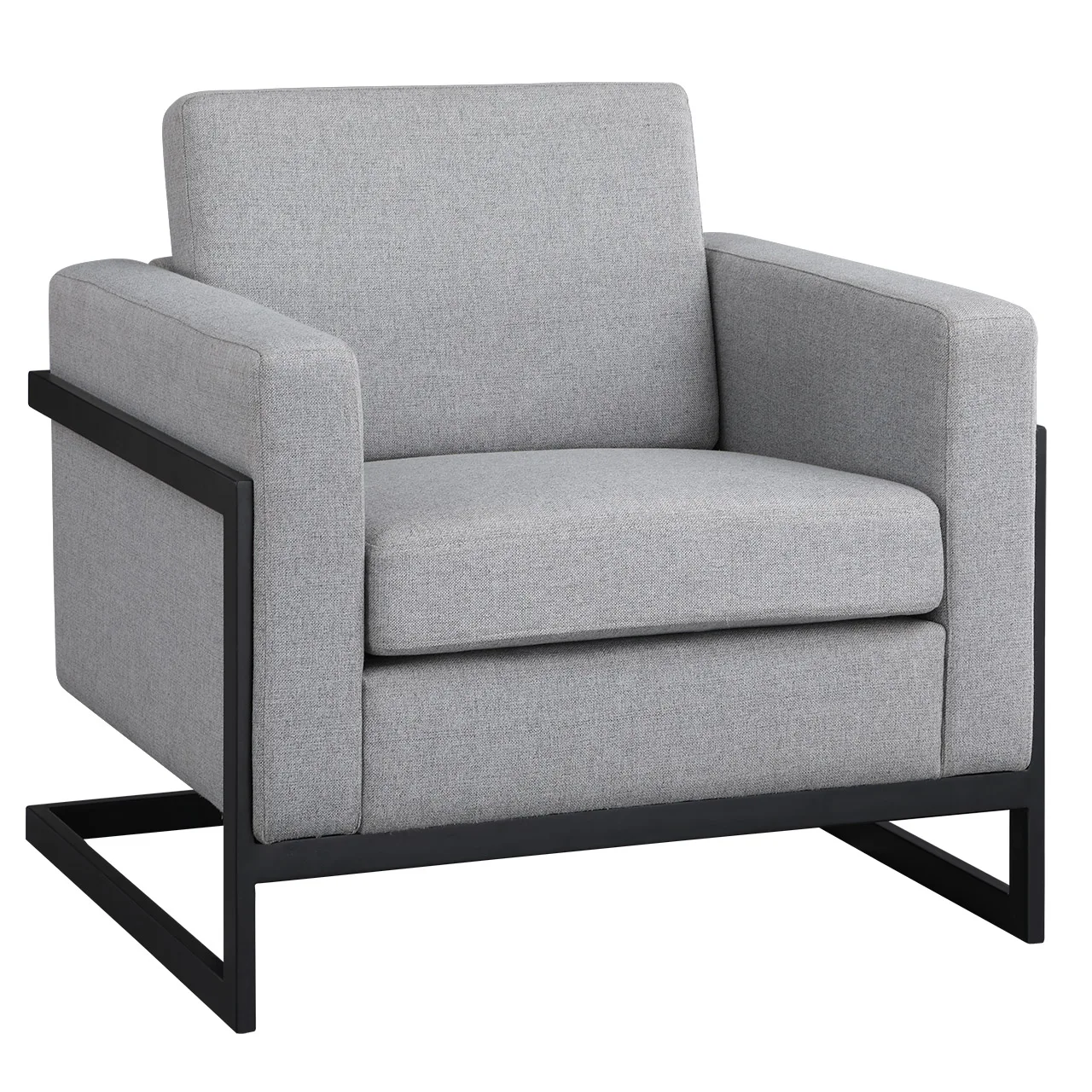 Nordic big size accent chair furniture chaise lounges metal frame italian modern indoor living room lounge chair