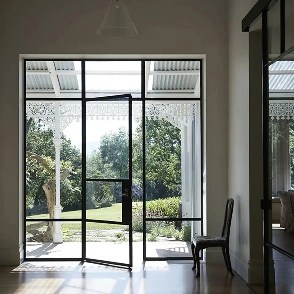 Excellent Quality Aluminum Interior Swing Door Narrow French Door