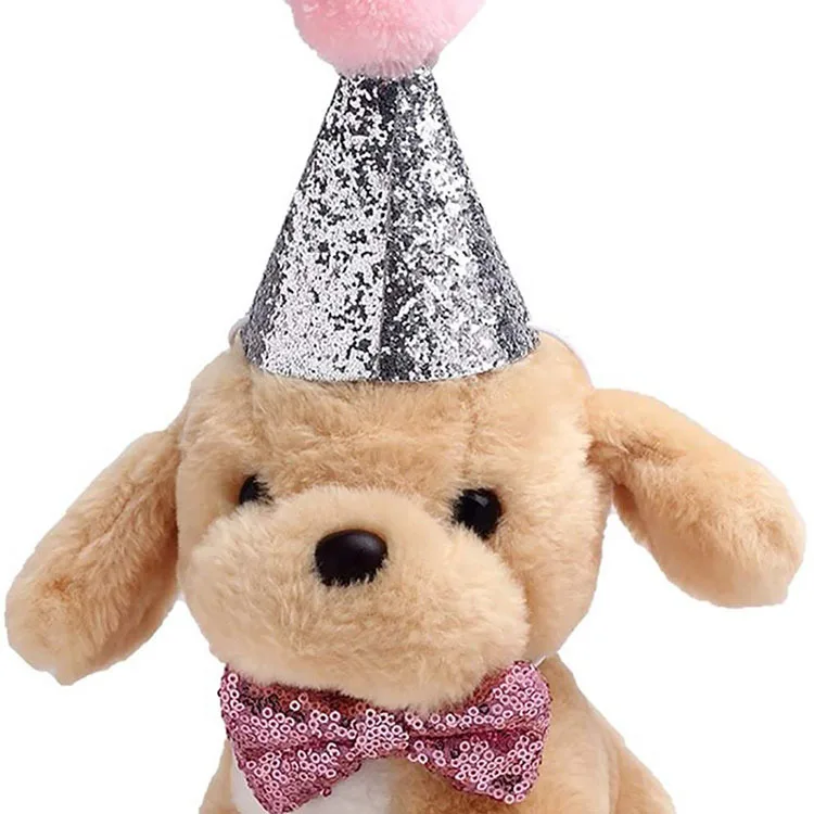 Hot sale WOOF Letter Balloons Paw Print Decorations Balloons set Pet rose gold Birthday Hat and banner or Dog Birthday set