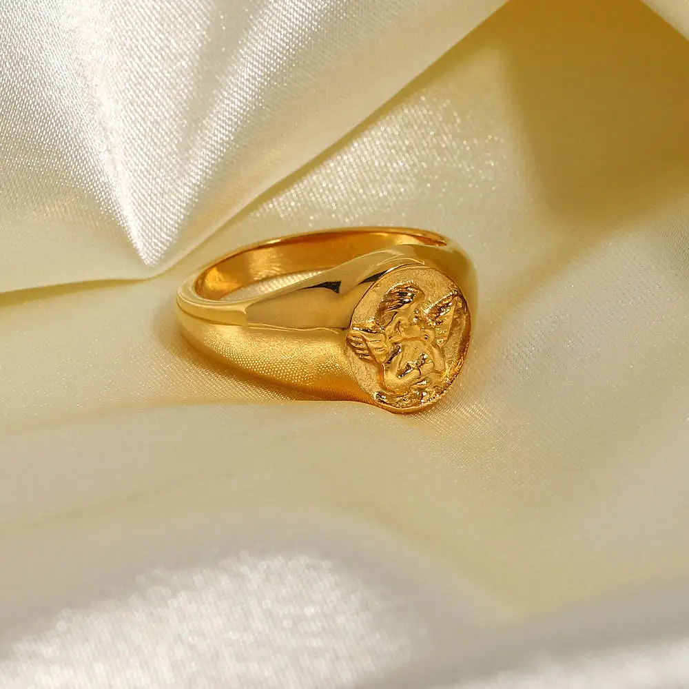 2024 The New Fashion Gold Plated Cheapest Wedding Simple Rings Boy