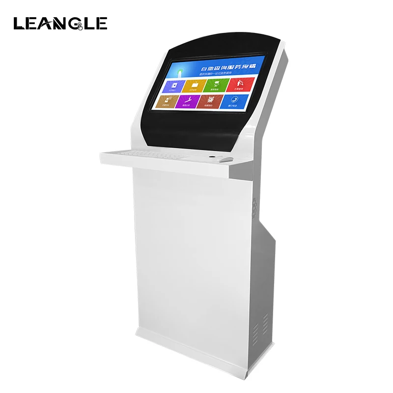 21.5inch touch screen self service keyboard and mouse kiosk printing kiosk android or win10