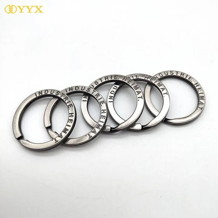 Colorful Flat Key Chain Ring Custom Logo Metal Split Ring For Keychain