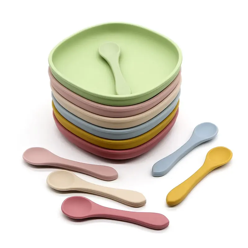 Factory Customized Children Baby Special Feeding Bowl Food Grade Baby Silicone Bowl with Suction Cups Silicone Tableware