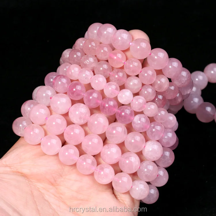 Semi-precious Stone Crafts Natural Rose Quartz Beads Bracelets Healing Crystal Beads Bracelet
