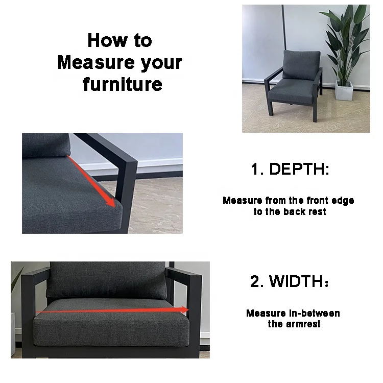 Custom single seat patio seat cushion waterproof outdoor chair cushion seat pad Removable Washable pillow for furniture