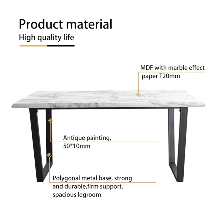 Popular Factory Home Furniture Top Dining Room Table Set Modern Design Cheap Dining Table with Chairs Tempered Glass Beauty Type