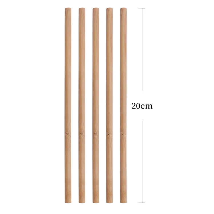 Branded logo laser 100% Natural Biodegradable Eco Friendly Straw bar accessories Organic Drinking Bamboo Straws