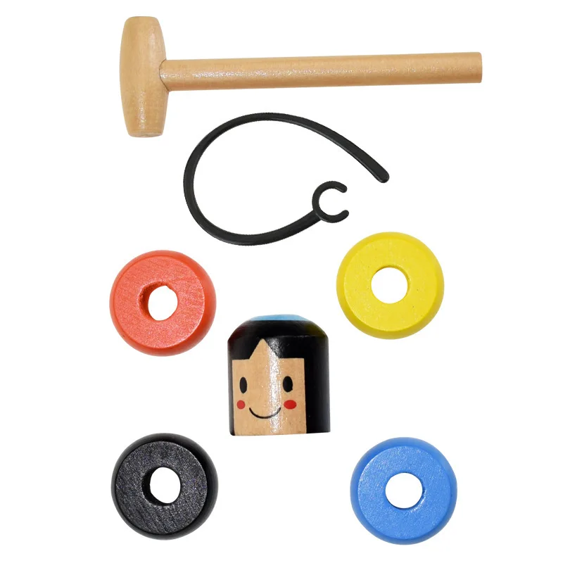 2020 Amazon Kid Toys Wooden Immortal Daruma Little Unbreakable Man Magic Tricks Building Blocks