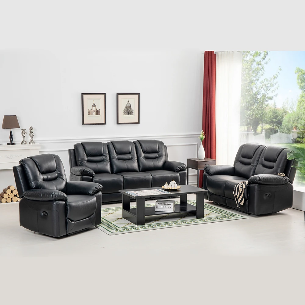
modern electric leather recliner sofa set 