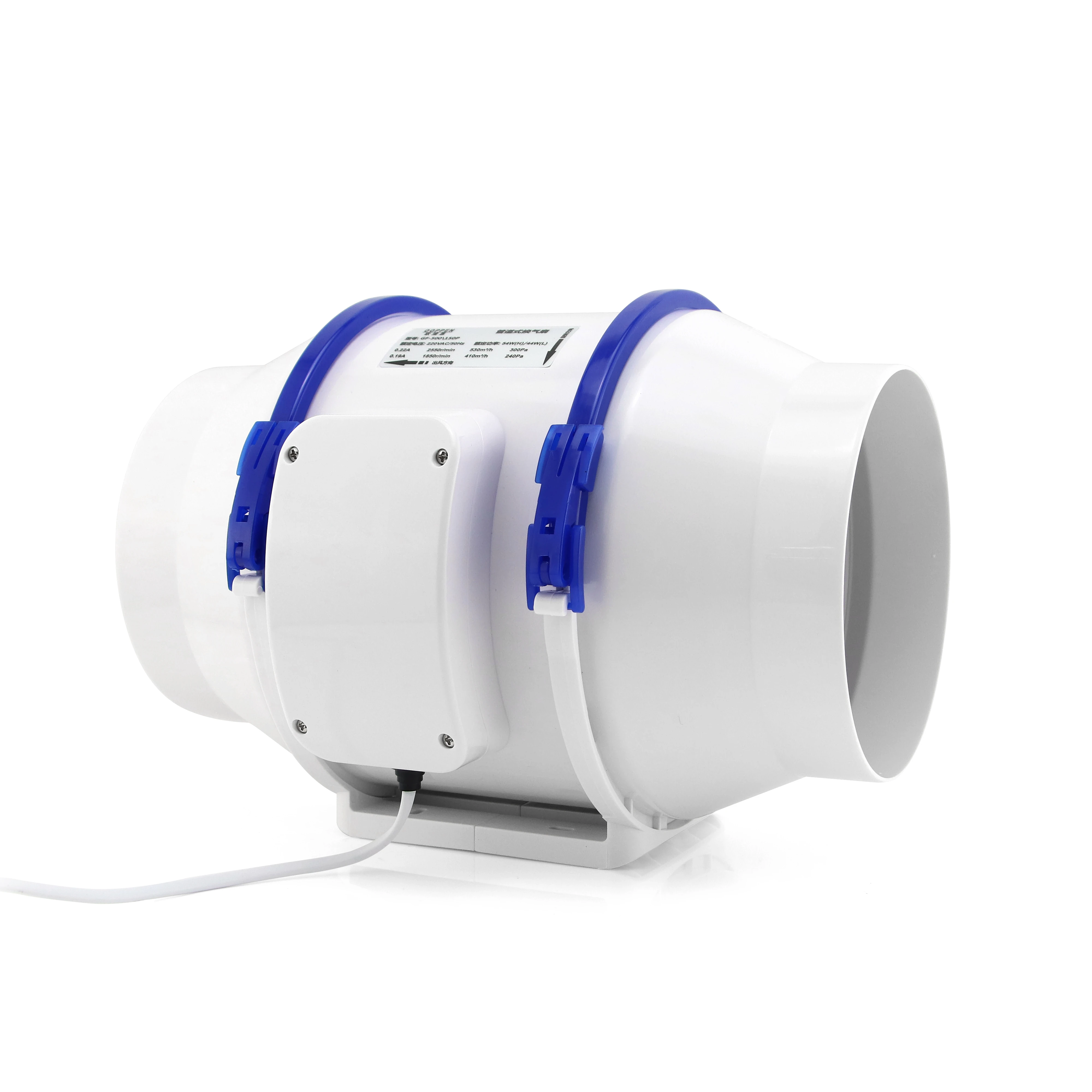 OEM axial suction smart plastic low noise inline duct fans for GF-500\150P