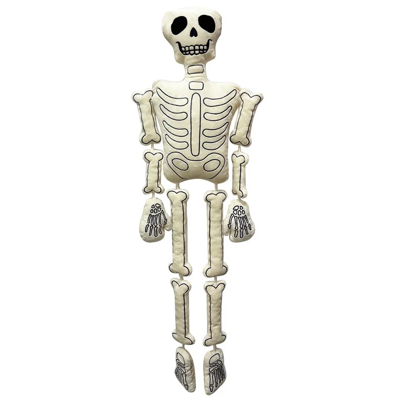 Custom Soft Toys 110cm Cotton Plush Skeleton Skull Dolls Bone Structure Figure Toys