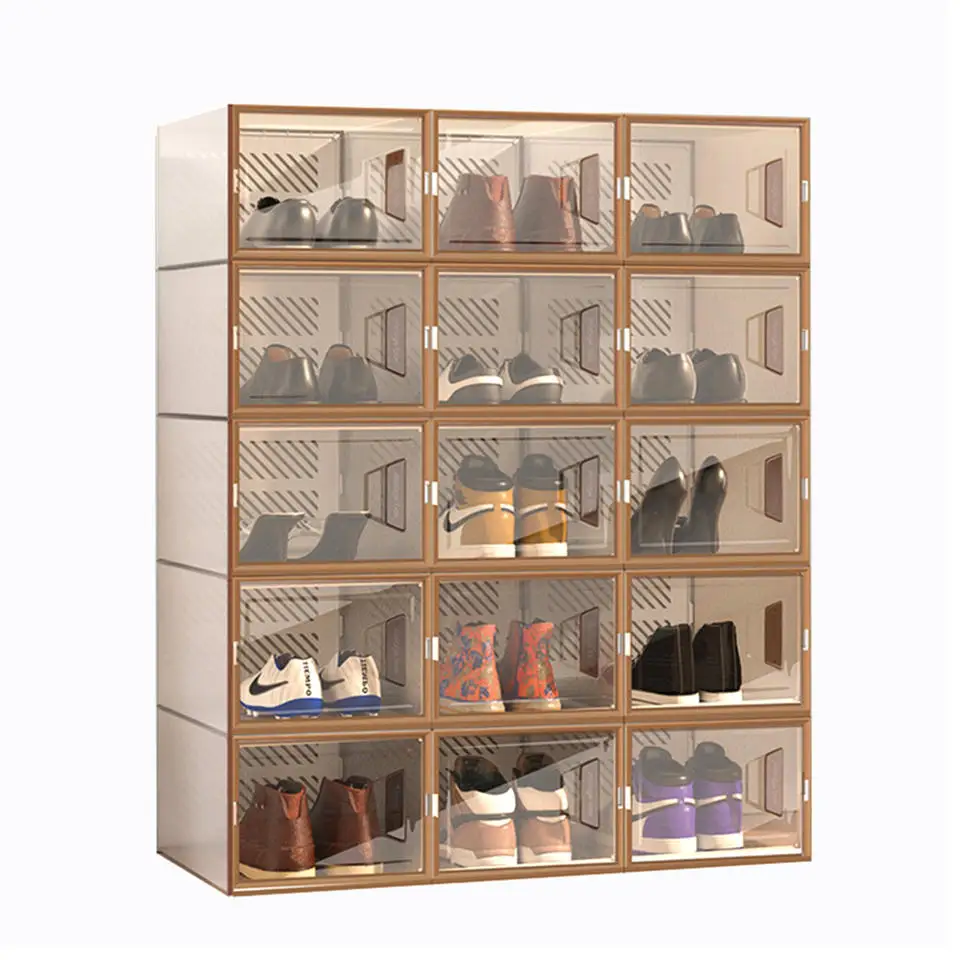 OEM/ODM New design shoe storage box high quality sneaker organizer Plastic mold customization