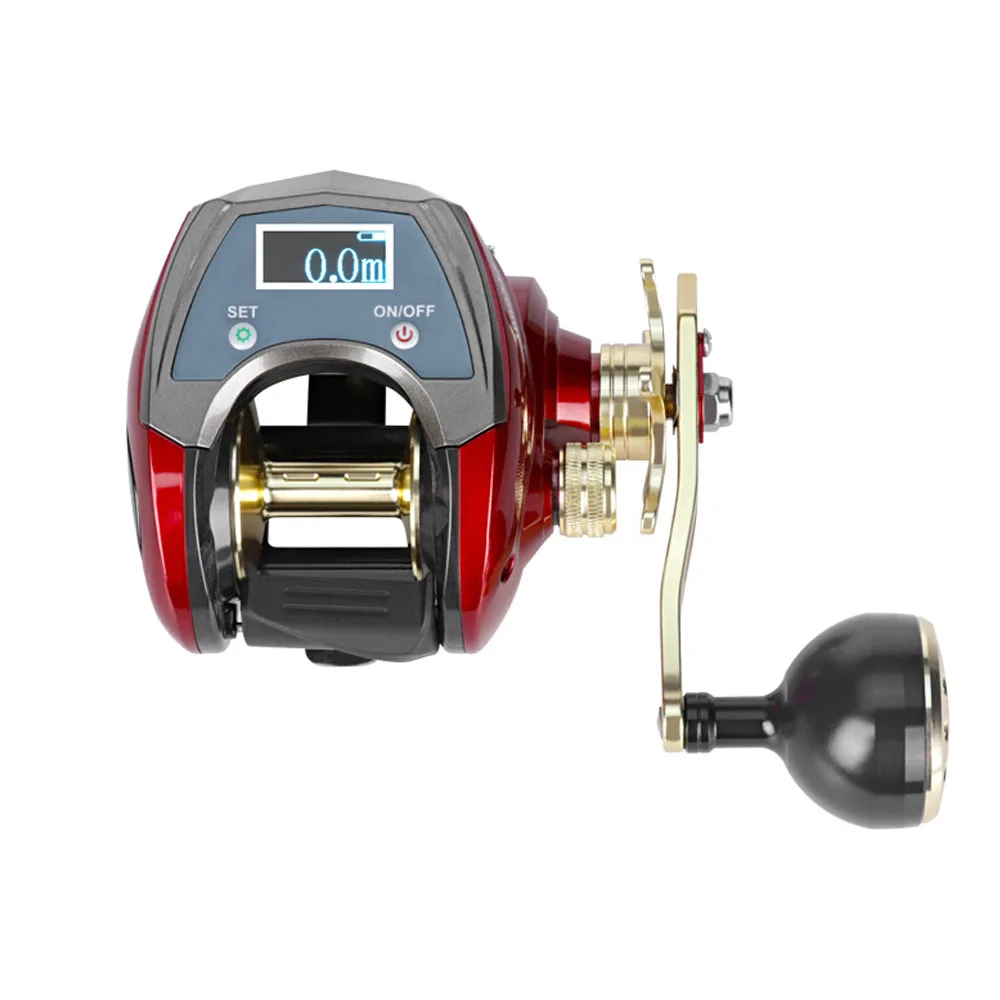 JOHNCOO Digital Display Baitcasting 6.4:1 Max Drag 10kg 6+1BB Deep Casting Fishing Reel Longcast Seawater Fishing Wheel
