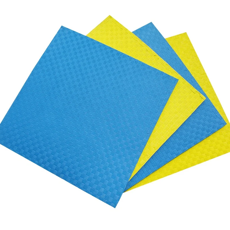 MMA 40MM YELLOW BLUE JIGSAW MAT 5 LINES GRIP 80KG CBM DENSITY