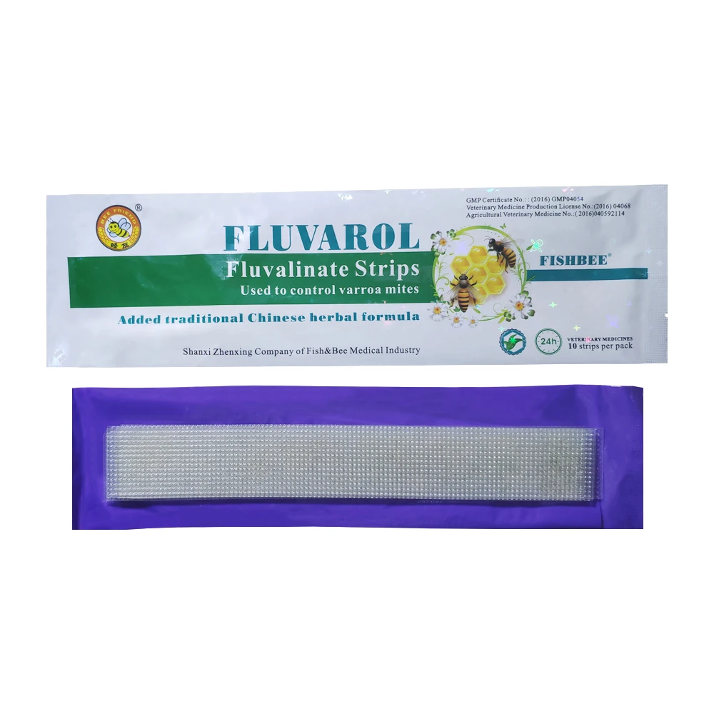 
Fishbee 10 strips FLUMEVAR flumethrin Strip varroa mite killer with Chinese herbal medicine extracts 