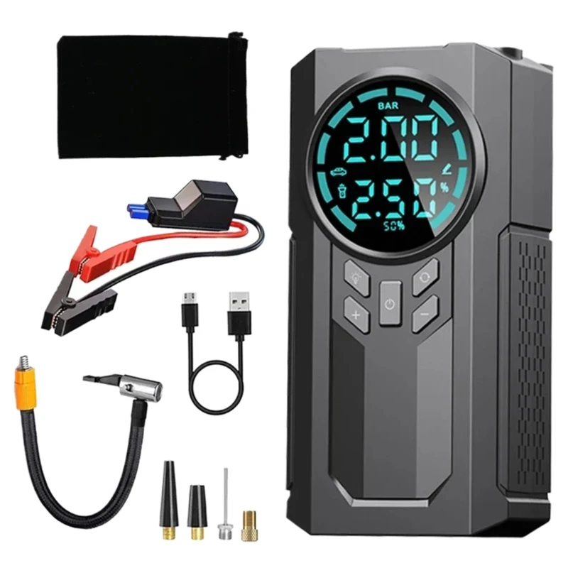 1000A Jump Starter Portable Car Battery Pack 12V Auto Battery Charger 8000mAh Lithium Battery Booster Jumper