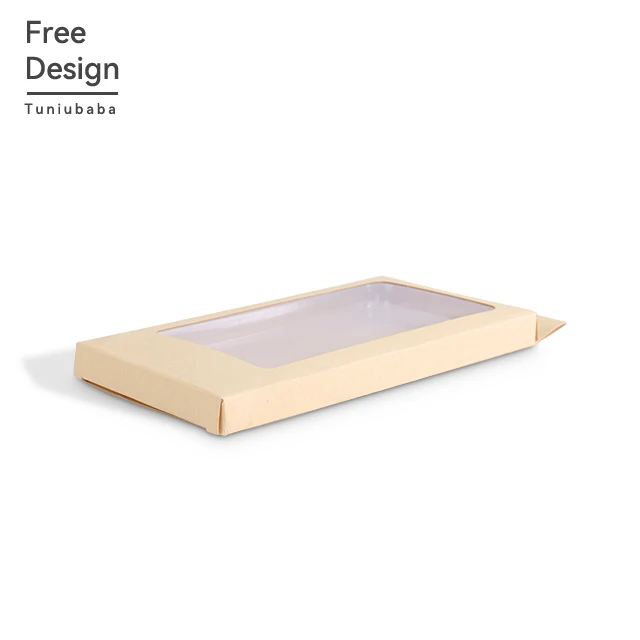 New Trending Biodegradable Display Commedity Shop Kraft Box With PVC Window