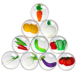 Factory hot sale custom crystal refrigerator magnets printed souvenir glass dome round fridge magnet