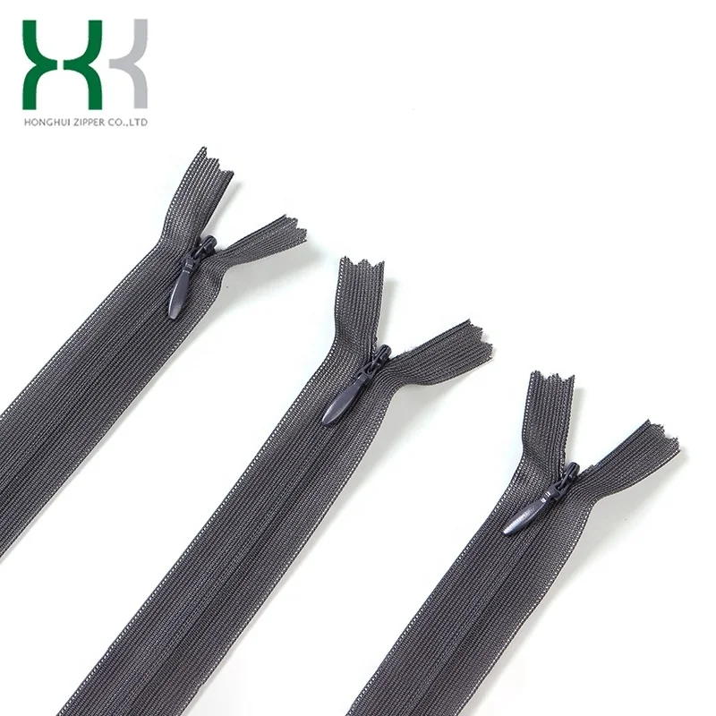 Custom 20cm eco-friendly close end 3# invisible zipper with polyester tape